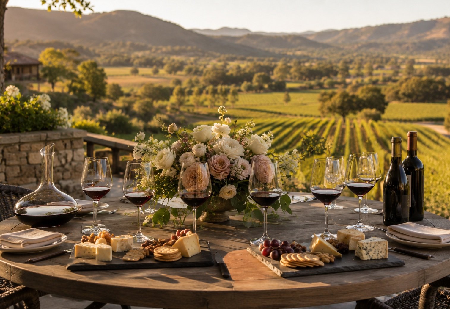 Intimate private wine tasting at a boutique Napa Valley winery cave with a small group