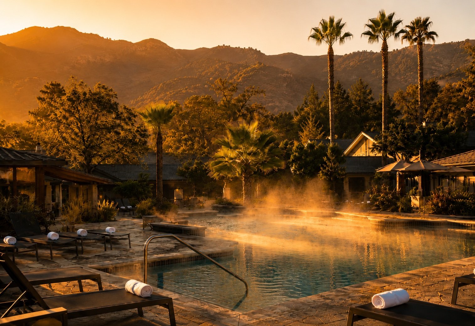 Calistoga resort town at the northern end of Napa Valley with geothermal springs and geyser