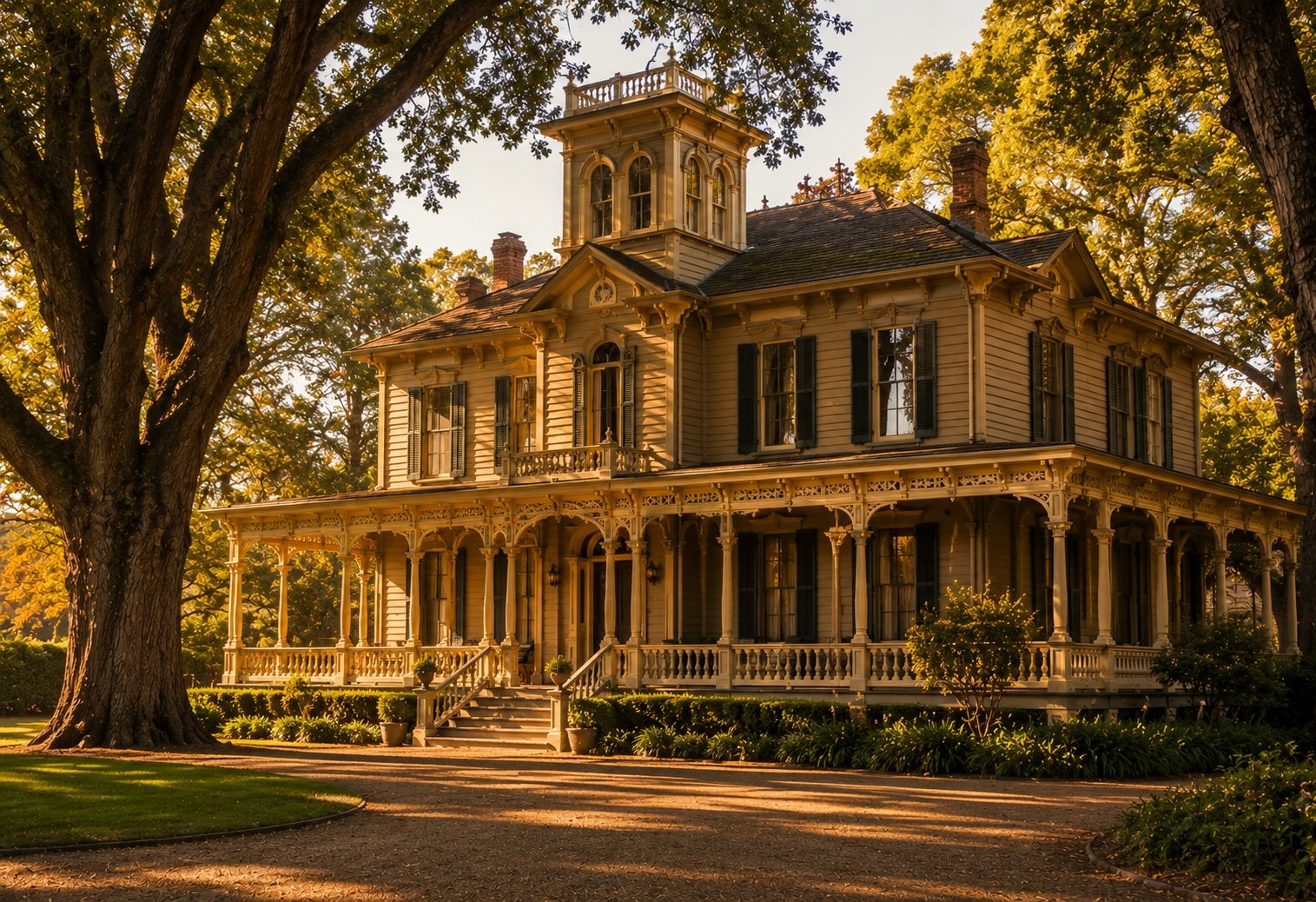 Beringer Vineyards historic Rhine House Victorian mansion in St. Helena Napa Valley