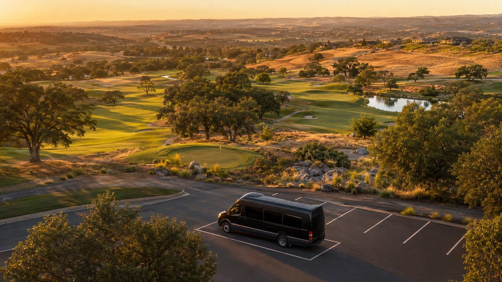 Sacramento golf course group transportation Granite Bay Serrano