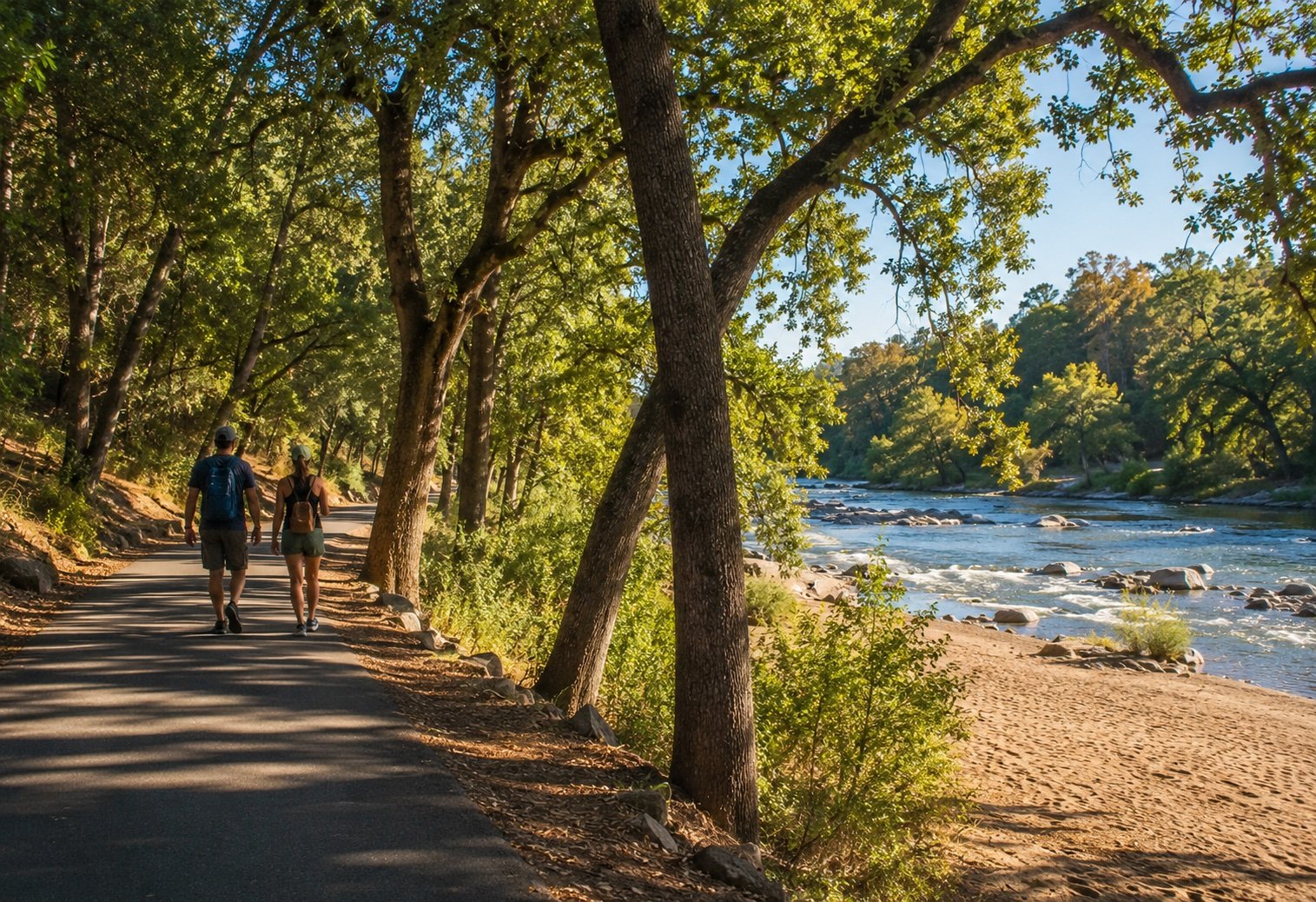 American River Parkway trail near Sacramento