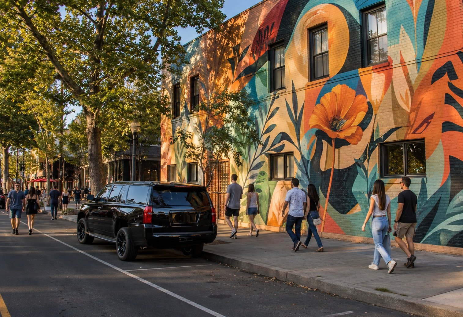 Midtown Sacramento arts and murals scenic tour