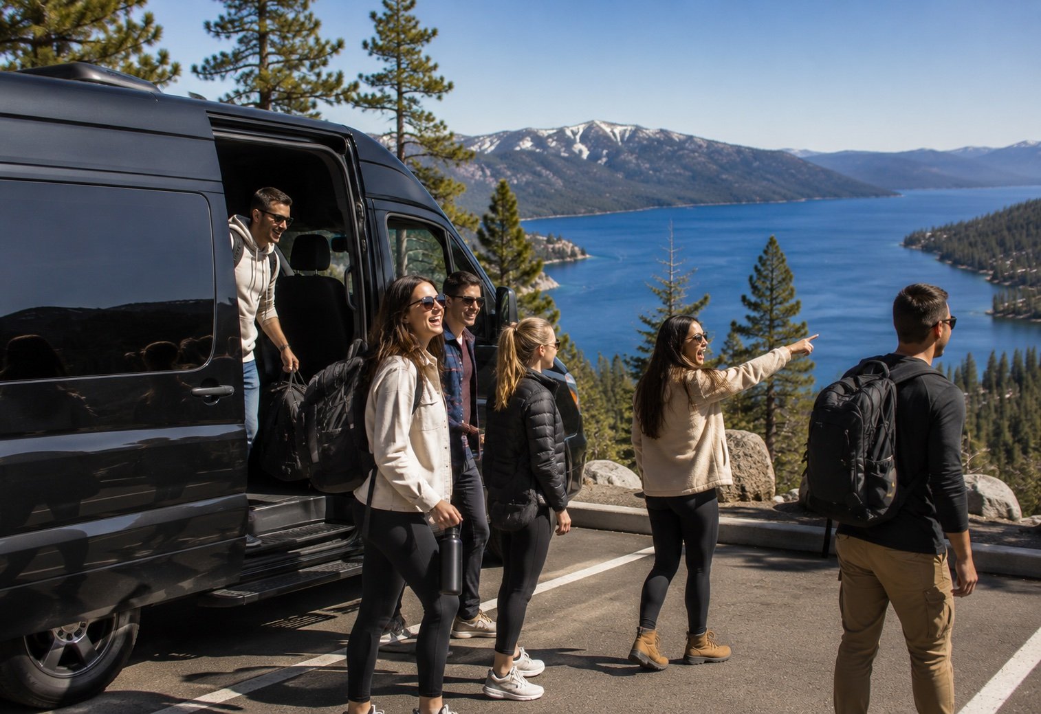 Group ski trip to Northstar California resort from Sacramento