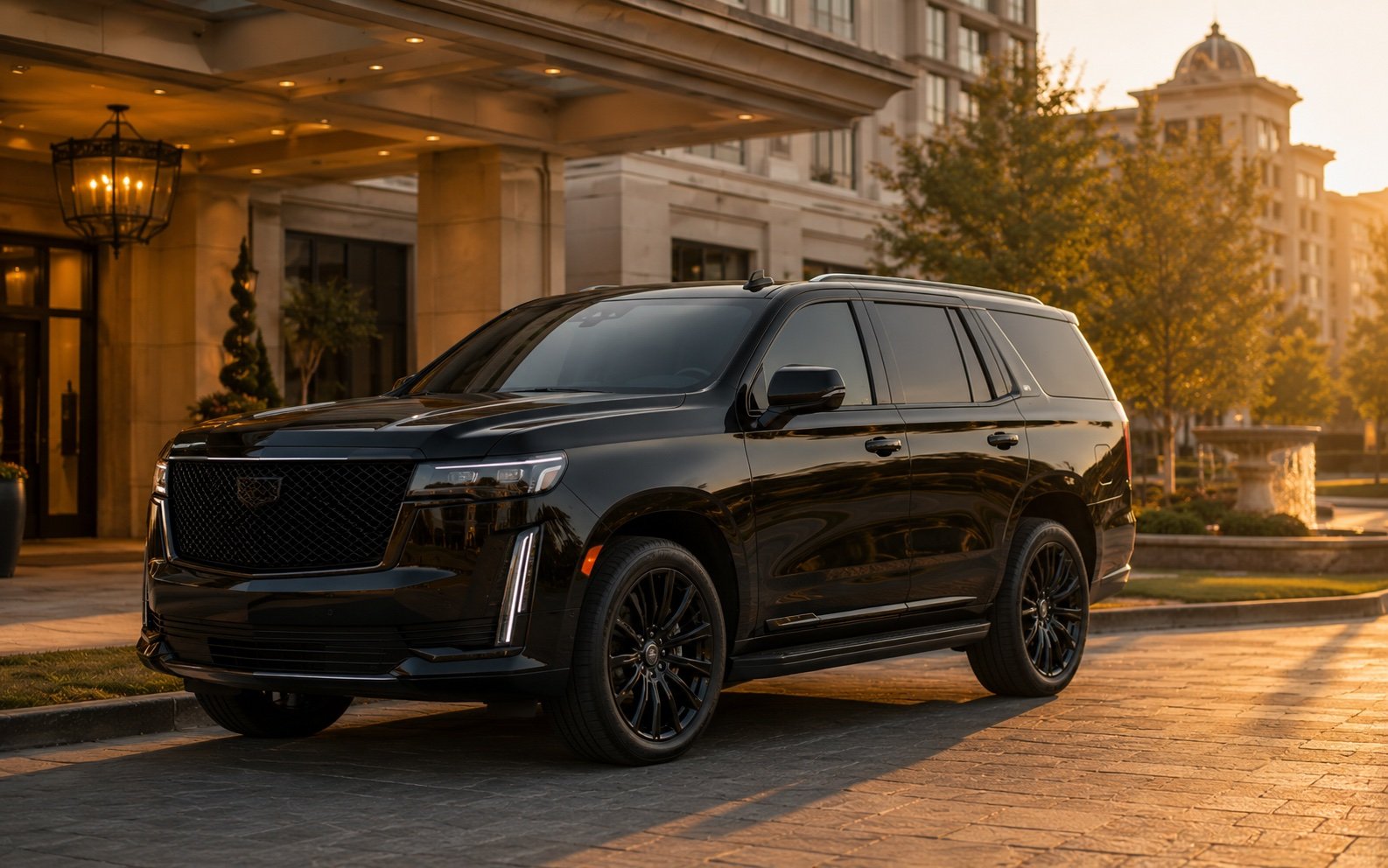 Luxury black SUV for group transportation